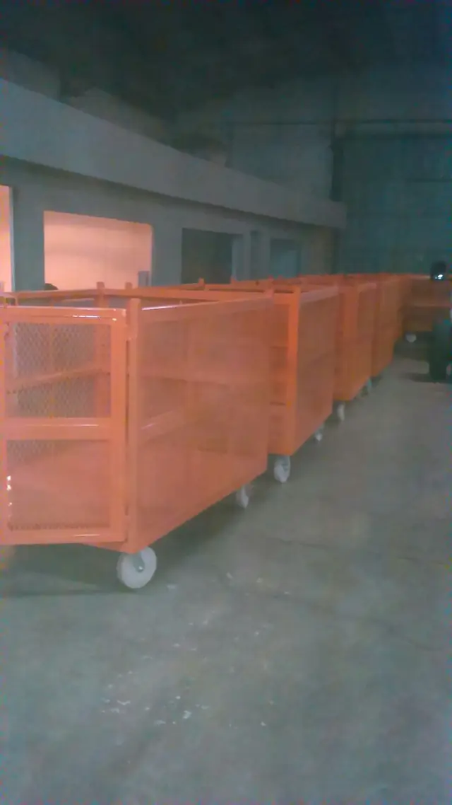 Carros industriales de malla para renta en leasing