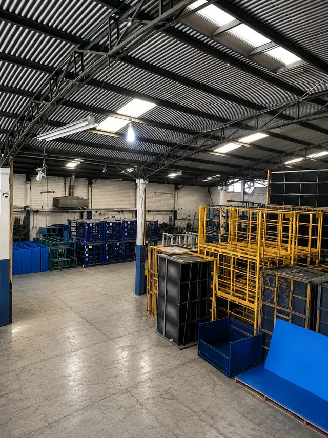 Racks y contenedores metálicos para almacenamiento industrial